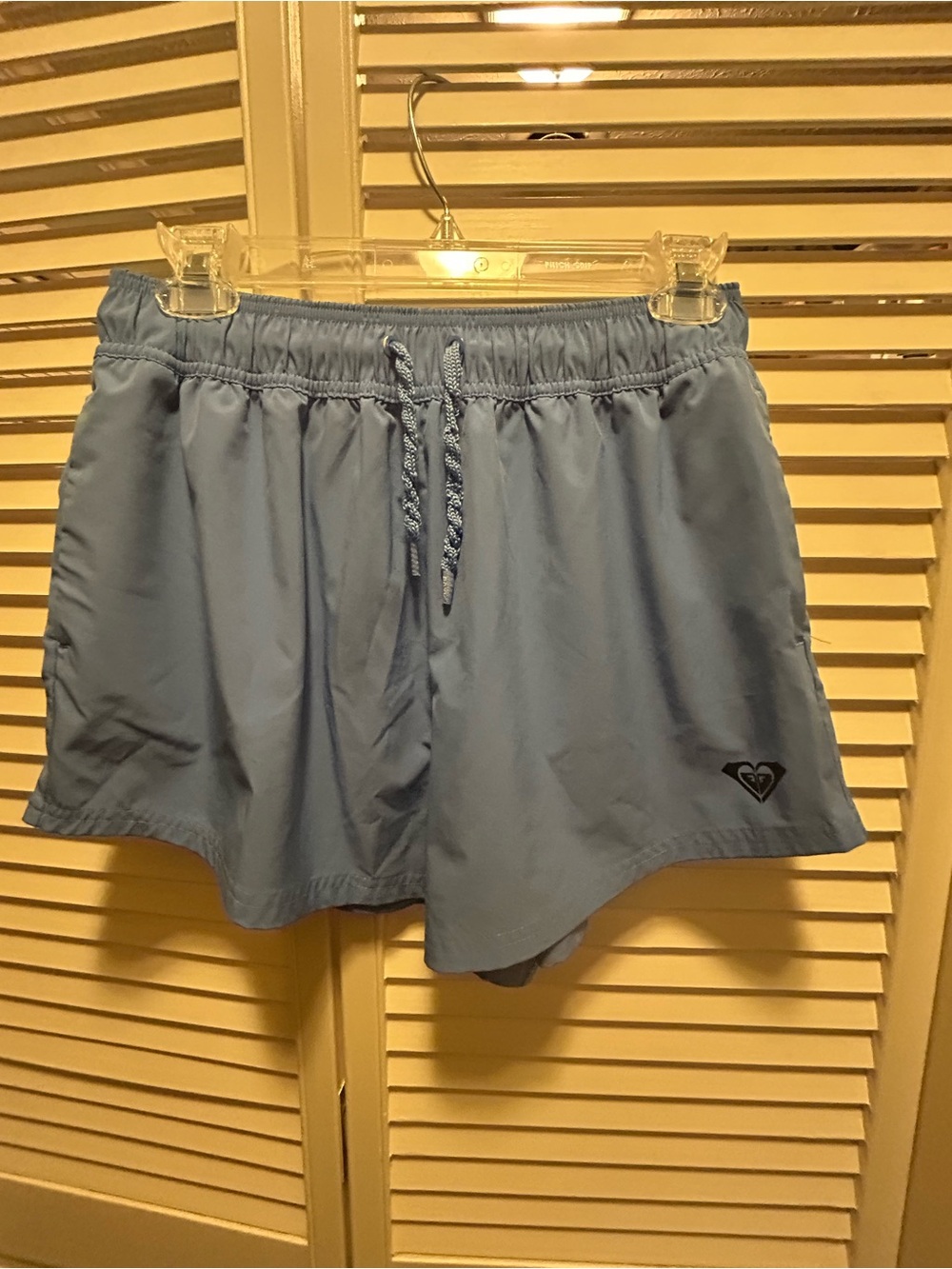 Roxy Light Blue Athletic Shorts with Drawstring